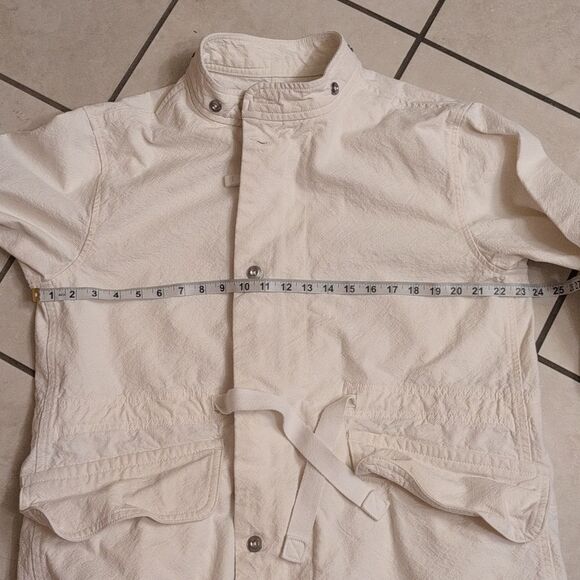 Everlane The Canvas Organic Cotton Parka Jacket Coat Bone White Size L - Picture 10 of 16